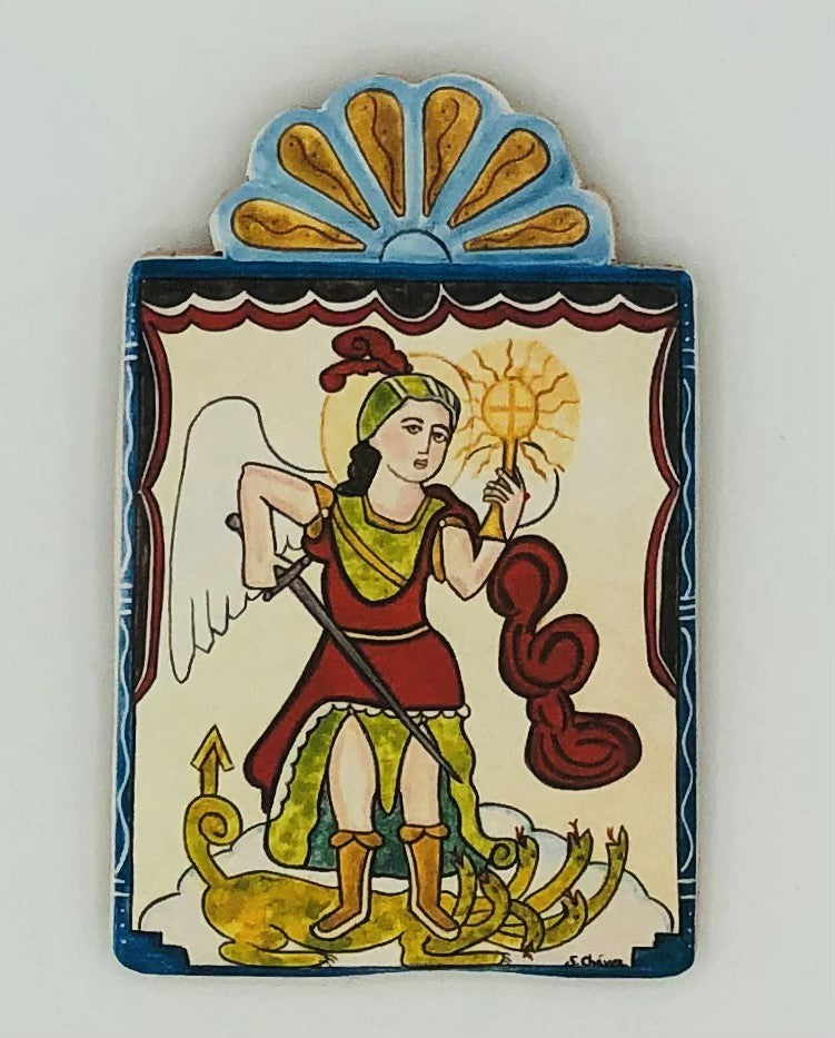 Retablo Saint Michael the Archangel (replica) 002. Patron of military ...